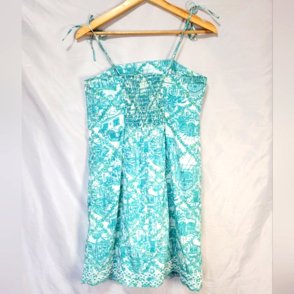 Lily Pulitzer Vintage Worth Avenue Toile Lenore White Label Sleeveless Dress - Picture 9 of 10
